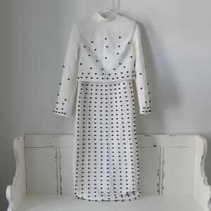 Women’s White Two-Piece Studded Skirt Set